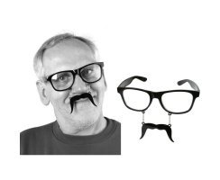 Brille Schnurrbart-Watson1 mit Kunststoffglser...