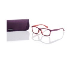 Designer Lesebrille +1,0 lila/rot unisex Flexbgel...