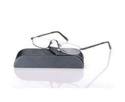 Designer halbrahmen Lesebrille +3,5 grau look and see...