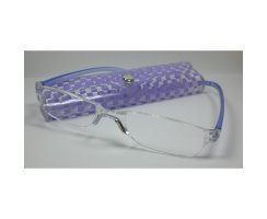 Einfache Lesebrille +1,0 lila rahmenlos mit PVC-Etui...