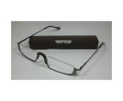 Elegante Designer Lesebrille +2,5 Diop. halbrahmen braun...