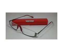 Elegante Designer Lesebrille +1,0 Diop. halbrahmen rot...