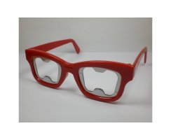 Flaschenffner Brille Partybrille rot Spabrille witziges...