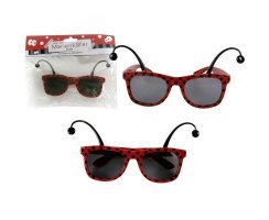 Fun-Brille Marienkfer rot/schwarz Sonnenbrille UV 400...