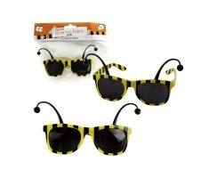 Fun-Brille flotte Biene gelb / schwarz Sonnenbrille UV...