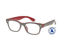 I NEED YOU Lesebrille +1,5 Woody4 Sel. Lesehilfe grau-rot...