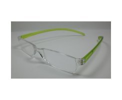 Leichte Lesebrille +2,5 grne Bgel rahmenlos Lesehilfe...