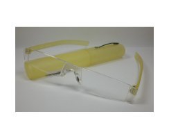 Lesebrille +3,5 gelb rahmenlos mit PVC-Hartbox Lesehilfe...