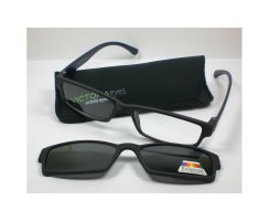 Lesebrille mit getntem Magnet Clip-on +2,0 schwarz...