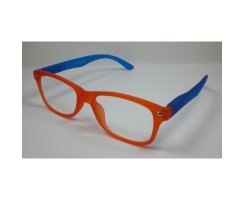 Moderne Lesebrille +2,0 orange/blau Lesehilfe fr Sie &...