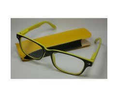 Moderne Lesebrille +1,5 Diop. Lesehilfe gelb Damen /...