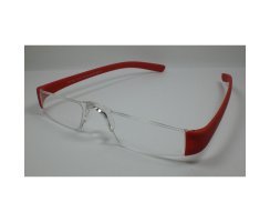 Moderne rahmenlose Lesebrille +1,0 rot Lesehilfe Damen /...