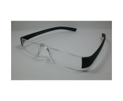 Moderne rahmenlose Lesebrille +3,0 schwarz Lesehilfe...