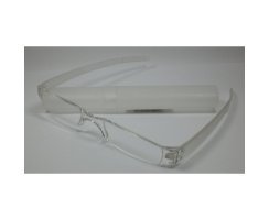 Randlose Lesebrille mit PVC- Hartbox transparent...