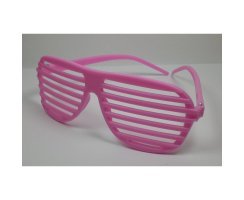 Spabrille Lamellen Partybrille Rollos Lamellen-Look rosa...