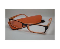 Trendige Lesebrille +1,5 orange Damen/Herren...