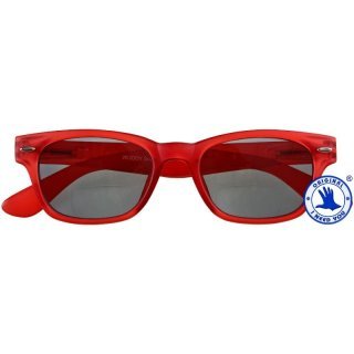 I NEED YOU 2in1 Lesebrille-Sonnenbrille BIFOKAL +2,5 Woody-Sun-Bi rot Sie & Ihn Flexbgel