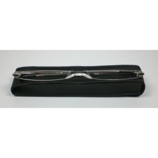 Sehr schmale Lesebrille +2,5 Diop. fr Sie & Ihn Metall mit Etui Lesebrille