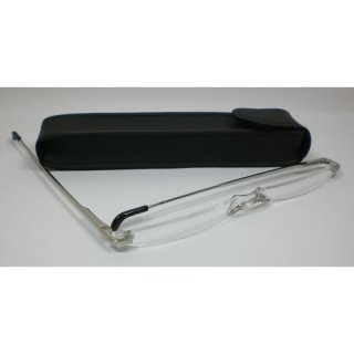 Sehr schmale Lesebrille +3,0 Diop. fr Sie & Ihn Metall mit Etui Lesebrille